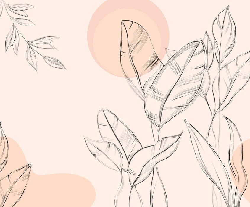 Carta da parati con graziosi motivi floreali