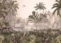 Carta da parati leopardata Jungle haven