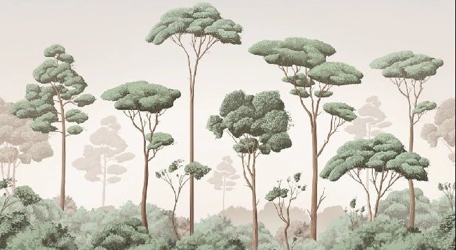 Carta da parati con brezza della pineta