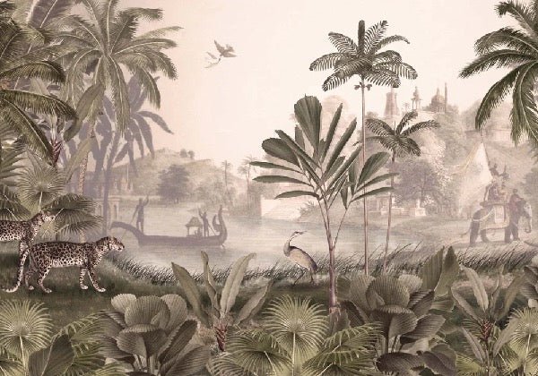 Carta da parati leopardata Jungle haven