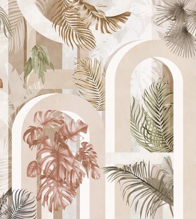 Carta da parati per ufficio con arco seppia di tendenza