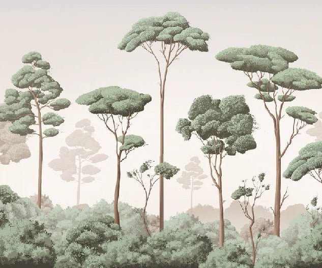 Carta da parati con brezza della pineta