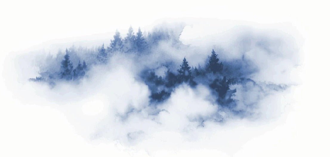 Carta da parati Brume des Cimes blu