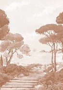 Carta da parati Passeggiata nei torrenti in terracotta