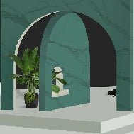 Carta da parati trompe l'oeil dell'hotel