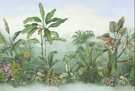 Carta da parati con piante botaniche