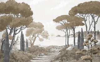 Passeggiata nei ruscelli carta da parati marrone