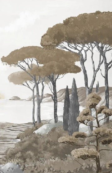 Passeggiata nei ruscelli carta da parati marrone