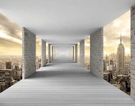 Carta da parati trompe l'oeil New York Hall