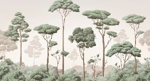 Carta da parati con brezza della pineta