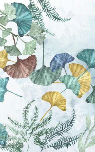 Carta da parati per toilette in ginkgo biloba giapponese