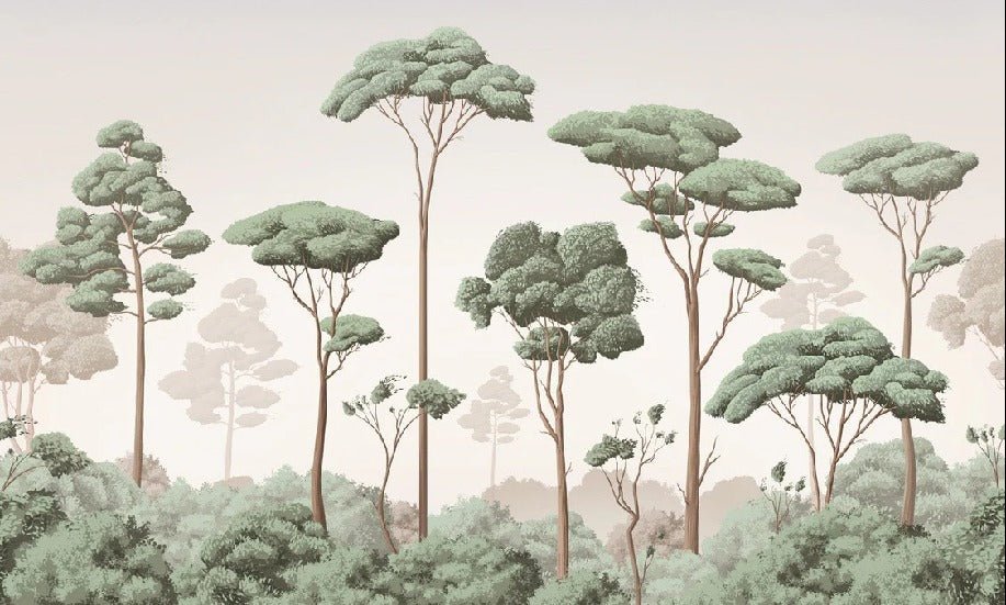 Carta da parati con brezza della pineta