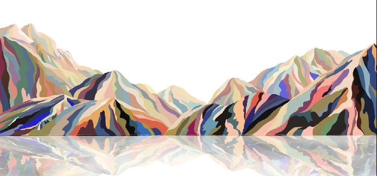 Carta da parati artistica a colori di Annecy