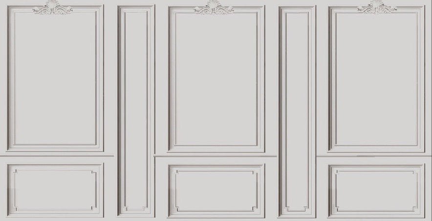 Carta da parati francese Haussmannian Grigio caldo