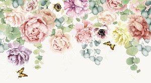 Carta da parati giardino fiorito