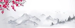 Carta da parati con paesaggio minimalista Zen