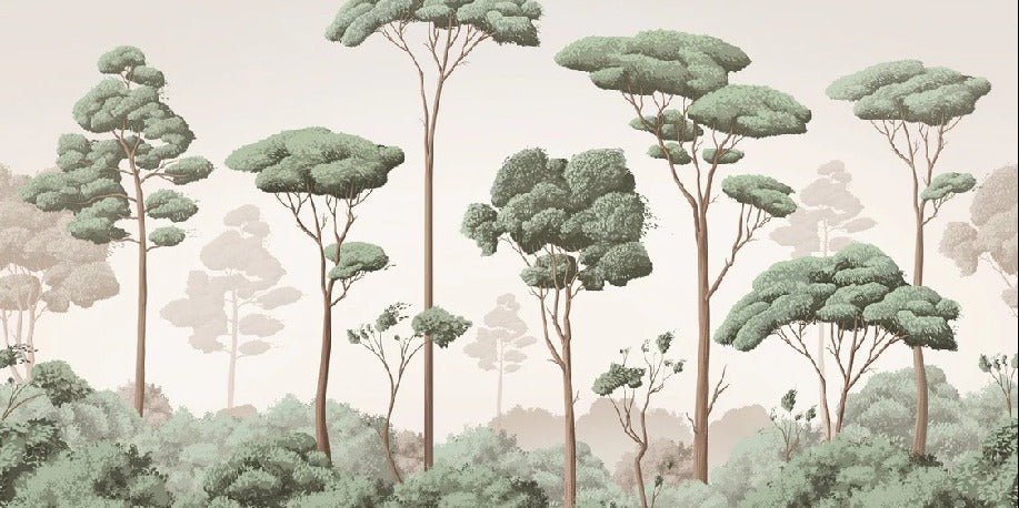 Carta da parati con brezza della pineta