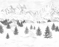 Carta da parati Aiguilles d'Arves