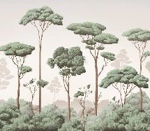 Carta da parati con brezza della pineta