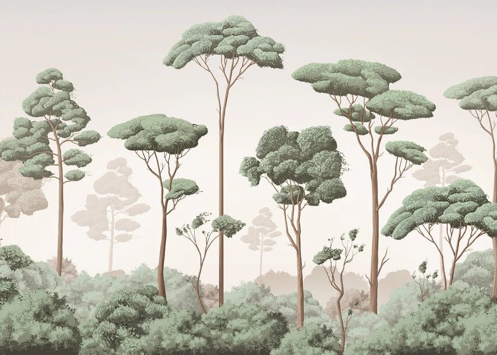 Carta da parati con brezza della pineta