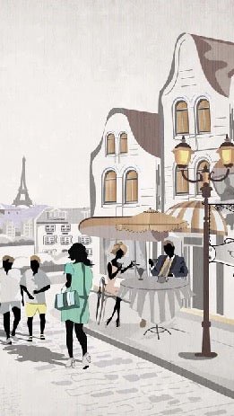 Carta da parati Parigi café en terrasse