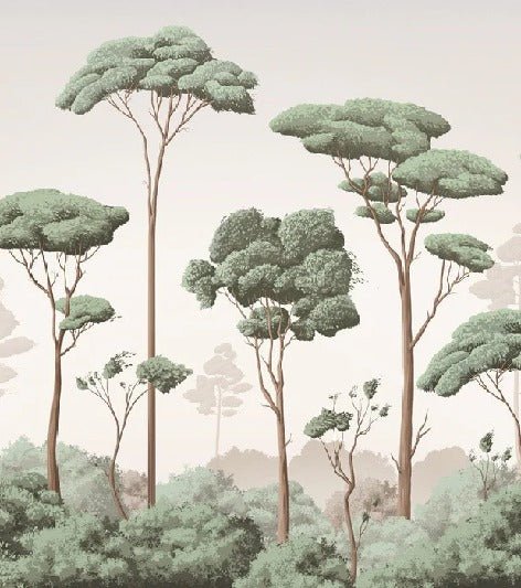 Carta da parati con brezza della pineta