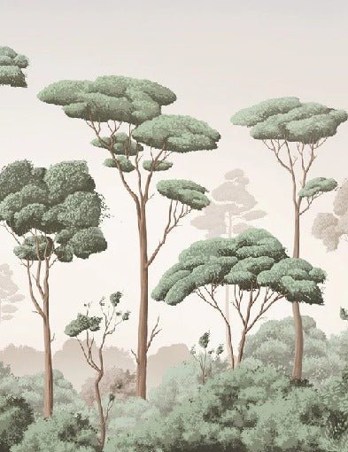 Carta da parati con brezza della pineta