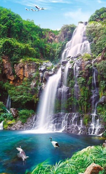 Carta da parati della cascata Reunion