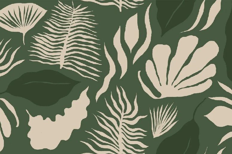 Carta da parati arte moderna verde