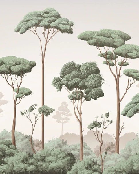 Carta da parati con brezza della pineta