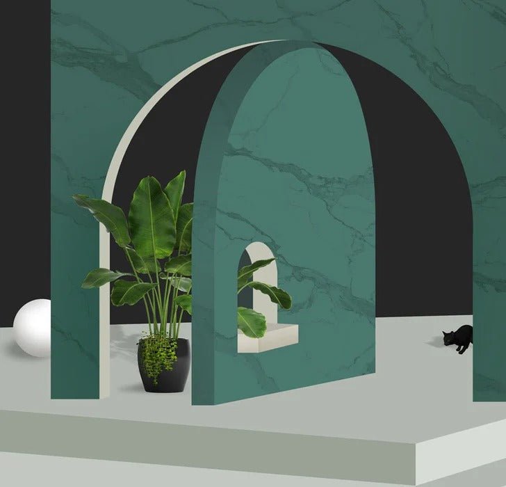 Carta da parati trompe l'oeil dell'hotel