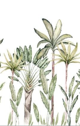 Carta da parati acquerello tropicale