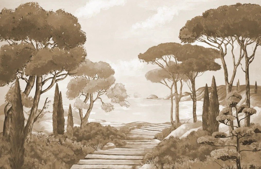 Passeggiata nei torrenti carta da parati monocromatica