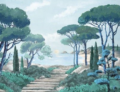 Carta da parati passeggiata nei torrenti