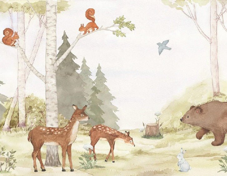 Carta da parati della foresta incantata