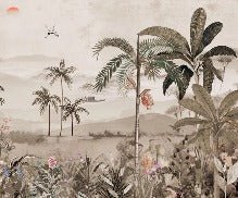 Carta da parati arte della giungla