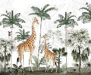 Carta da parati della famiglia Giraffe