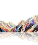 Carta da parati artistica a colori di Annecy