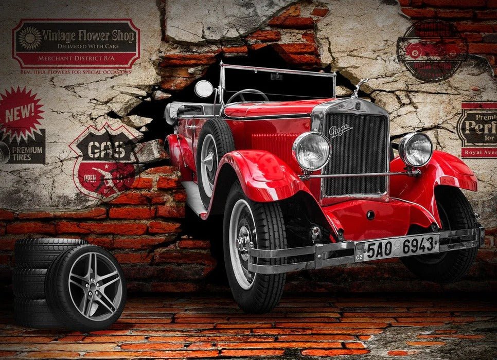 Carta da parati collezione auto