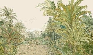Carta da parati esotica paradiso verde