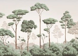 Carta da parati con brezza della pineta