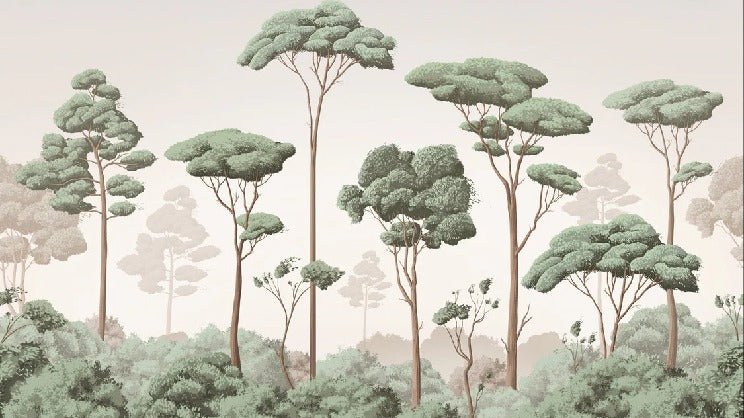 Carta da parati con brezza della pineta