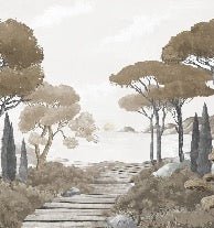 Passeggiata nei ruscelli carta da parati marrone