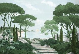 Carta da parati passeggiata nelle calanques verdi