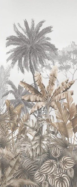 Carta da parati seppia tropicale