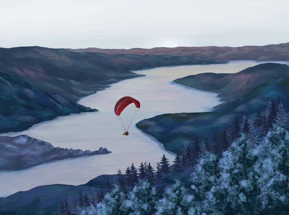 Carta da parati blu-rossa del Col de la Forclaz