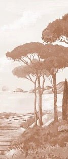 Carta da parati Passeggiata nei torrenti in terracotta