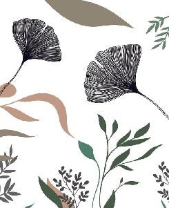 Carta da parati ginkgo artista floreale