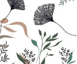 Carta da parati ginkgo artista floreale