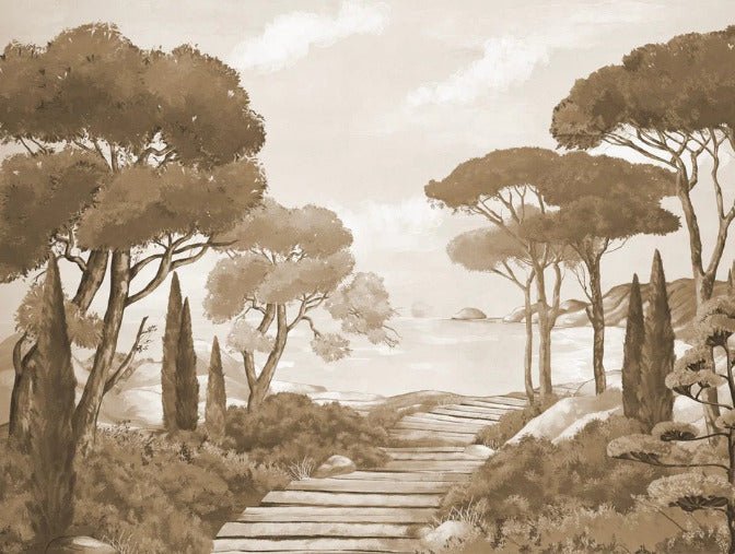 Passeggiata nei torrenti carta da parati monocromatica